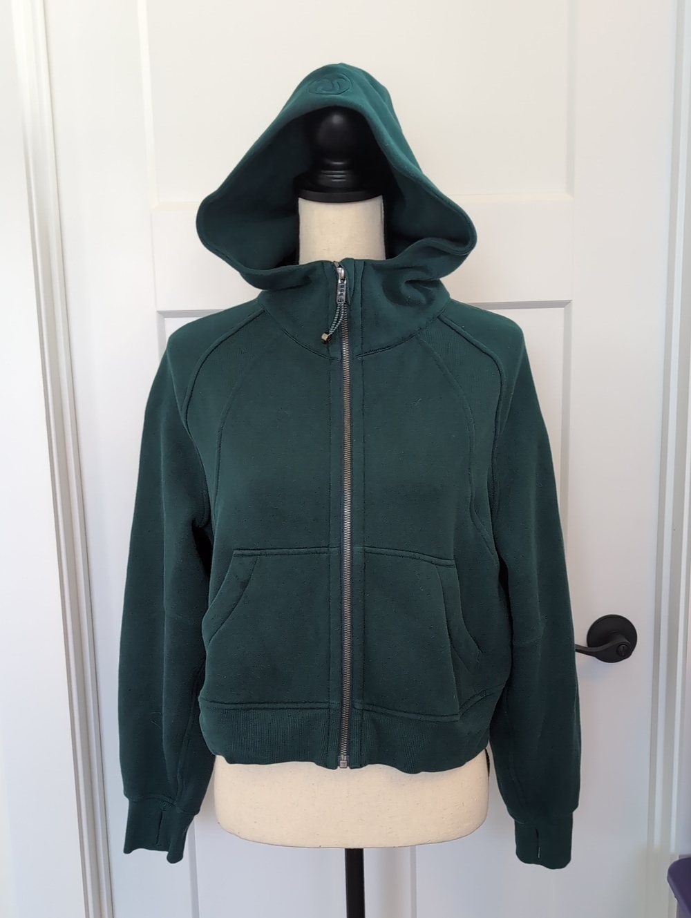 lululemon athletica Forest Green Hooded Zip-Up Sweatshirt